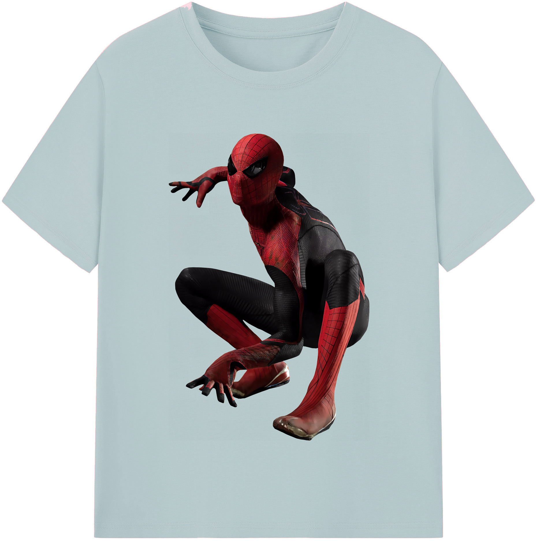 （画像用） Spider Man スパイダーマン 綿100％半袖Tシャツ（フロントプリント）